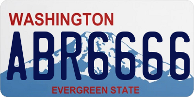 WA license plate ABR6666