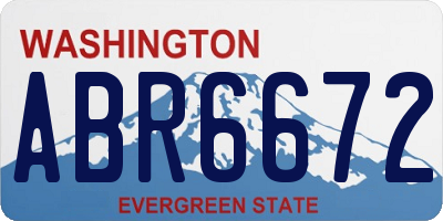 WA license plate ABR6672