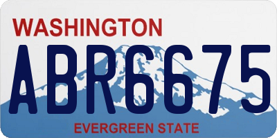 WA license plate ABR6675