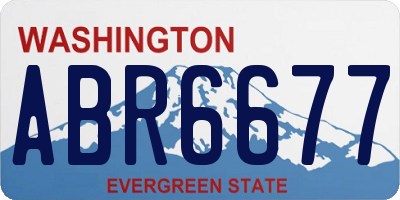 WA license plate ABR6677