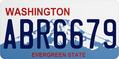 WA license plate ABR6679