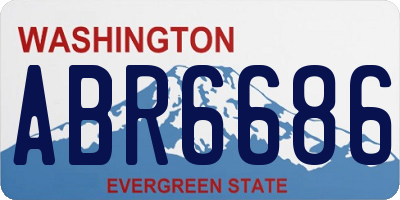WA license plate ABR6686