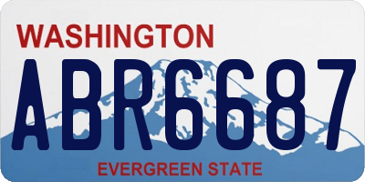 WA license plate ABR6687