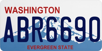 WA license plate ABR6690