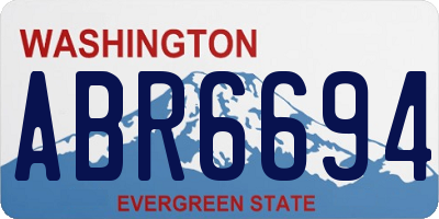 WA license plate ABR6694