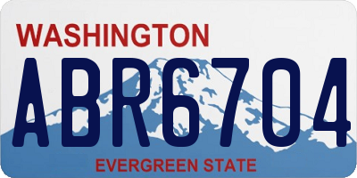 WA license plate ABR6704