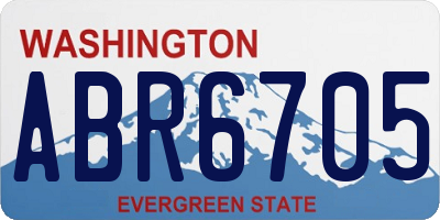 WA license plate ABR6705