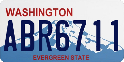 WA license plate ABR6711