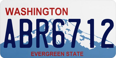 WA license plate ABR6712