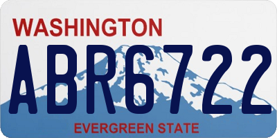 WA license plate ABR6722