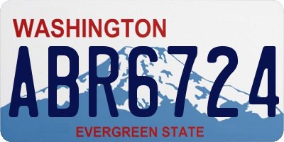 WA license plate ABR6724