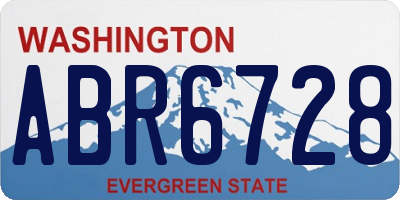 WA license plate ABR6728