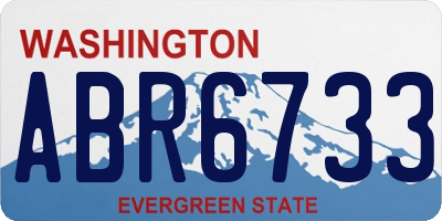WA license plate ABR6733