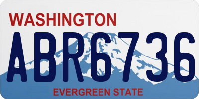 WA license plate ABR6736