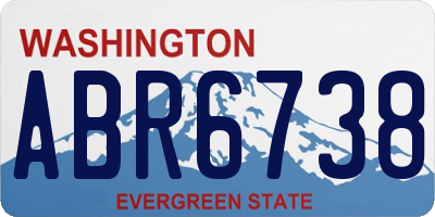 WA license plate ABR6738