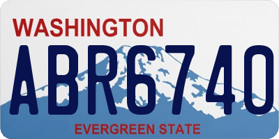 WA license plate ABR6740