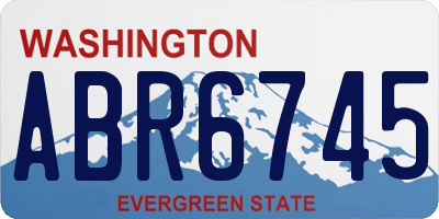 WA license plate ABR6745