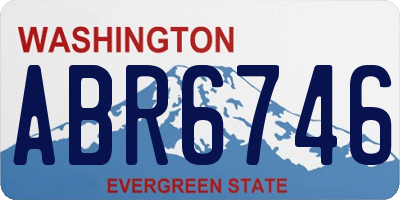 WA license plate ABR6746