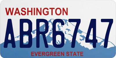 WA license plate ABR6747