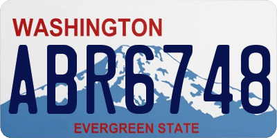 WA license plate ABR6748