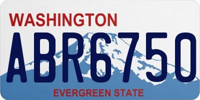 WA license plate ABR6750