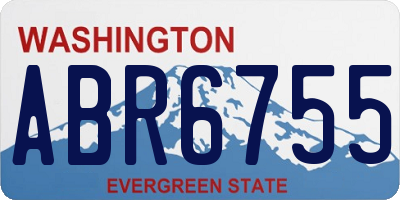 WA license plate ABR6755