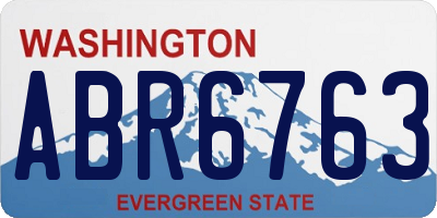 WA license plate ABR6763