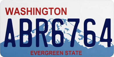WA license plate ABR6764