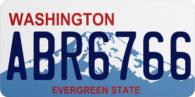 WA license plate ABR6766