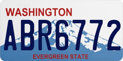 WA license plate ABR6772