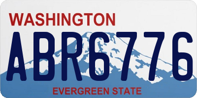 WA license plate ABR6776