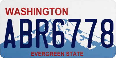 WA license plate ABR6778