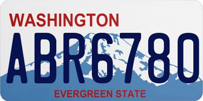 WA license plate ABR6780