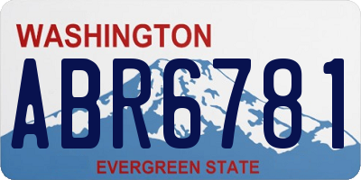 WA license plate ABR6781