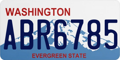 WA license plate ABR6785