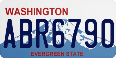 WA license plate ABR6790