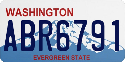 WA license plate ABR6791