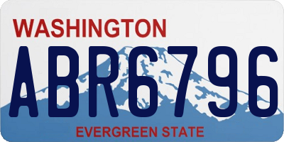 WA license plate ABR6796