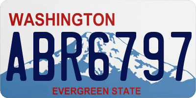 WA license plate ABR6797