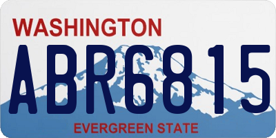 WA license plate ABR6815
