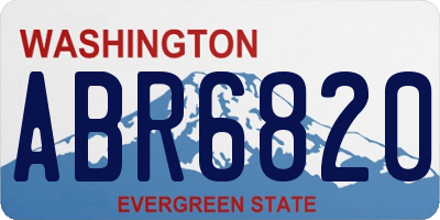 WA license plate ABR6820