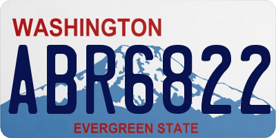 WA license plate ABR6822