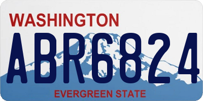 WA license plate ABR6824