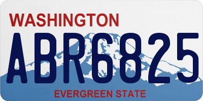 WA license plate ABR6825