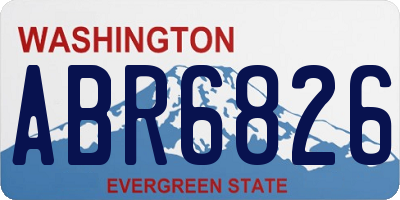 WA license plate ABR6826