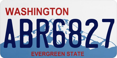 WA license plate ABR6827