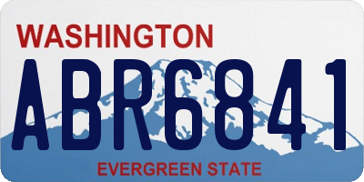 WA license plate ABR6841