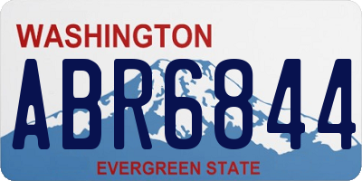 WA license plate ABR6844