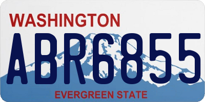 WA license plate ABR6855