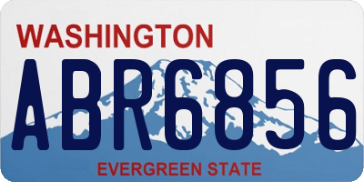 WA license plate ABR6856